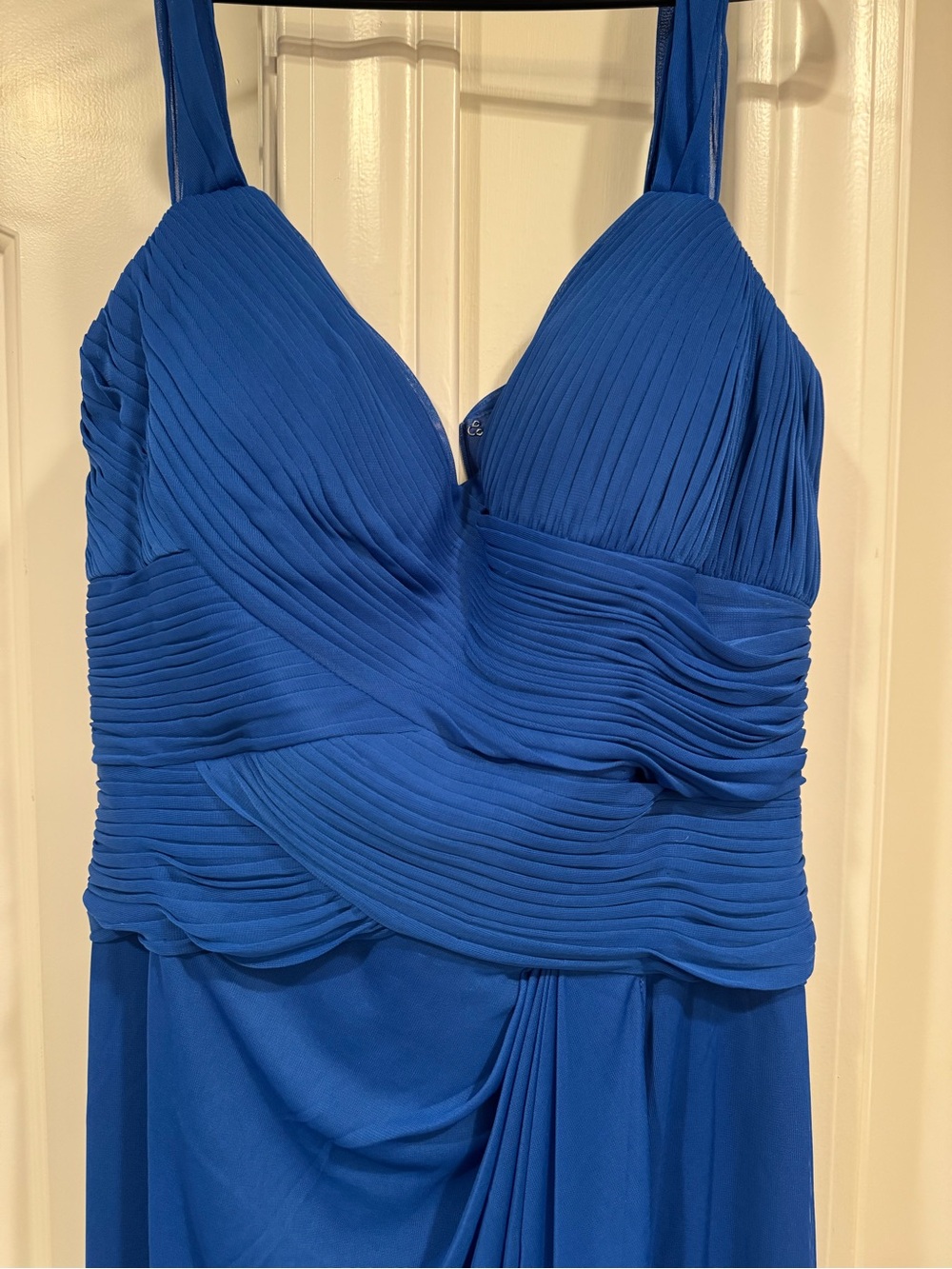 NWT PHISTIC Royal Blue Ruched Formal Maxi Gown Size 10
